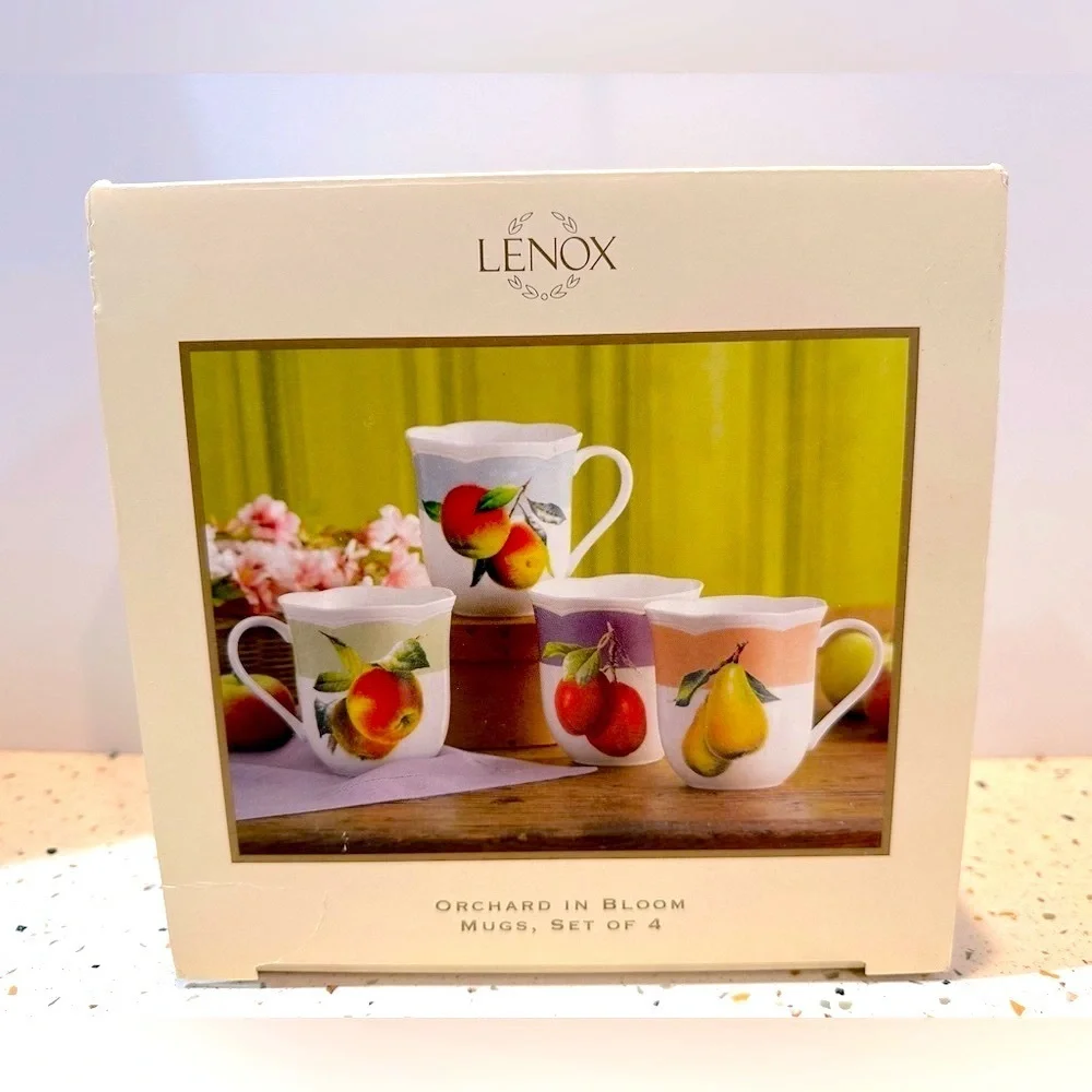 LENOX Orchard‎ In Bloom Mugs Set of 4